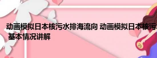 动画模拟日本核污水排海流向 动画模拟日本核污水排海流向 基本情况讲解