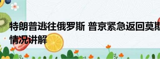 特朗普逃往俄罗斯 普京紧急返回莫斯科 基本情况讲解