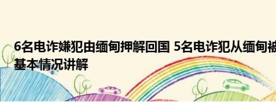 6名电诈嫌犯由缅甸押解回国 5名电诈犯从缅甸被押解回国 基本情况讲解