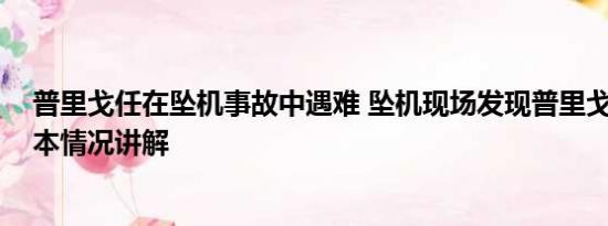 普里戈任在坠机事故中遇难 坠机现场发现普里戈任手机 基本情况讲解