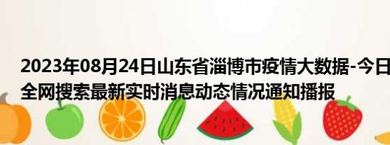 2023年08月24日山东省淄博市疫情大数据-今日/今天疫情全网搜索最新实时消息动态情况通知播报