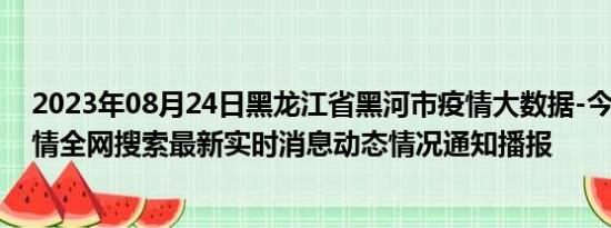 2023年08月24日黑龙江省黑河市疫情大数据-今日/今天疫情全网搜索最新实时消息动态情况通知播报