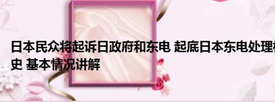 日本民众将起诉日政府和东电 起底日本东电处理核事故黑历史 基本情况讲解