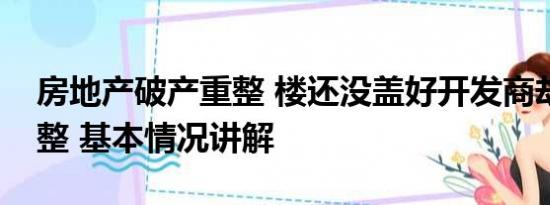 房地产破产重整 楼还没盖好开发商却破产重整 基本情况讲解