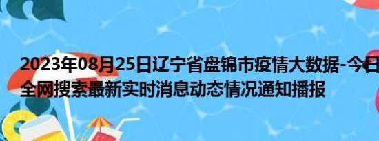 2023年08月25日辽宁省盘锦市疫情大数据-今日/今天疫情全网搜索最新实时消息动态情况通知播报