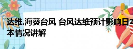 达维,海葵台风 台风达维预计影响日本东部 基本情况讲解