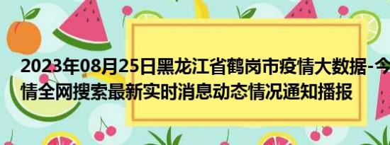 2023年08月25日黑龙江省鹤岗市疫情大数据-今日/今天疫情全网搜索最新实时消息动态情况通知播报