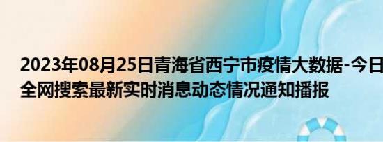 2023年08月25日青海省西宁市疫情大数据-今日/今天疫情全网搜索最新实时消息动态情况通知播报