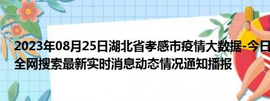 2023年08月25日湖北省孝感市疫情大数据-今日/今天疫情全网搜索最新实时消息动态情况通知播报