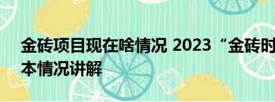 金砖项目现在啥情况 2023“金砖时间” 基本情况讲解