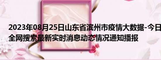 2023年08月25日山东省滨州市疫情大数据-今日/今天疫情全网搜索最新实时消息动态情况通知播报