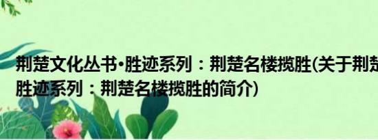 荆楚文化丛书·胜迹系列：荆楚名楼揽胜(关于荆楚文化丛书·胜迹系列：荆楚名楼揽胜的简介)