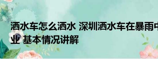 洒水车怎么洒水 深圳洒水车在暴雨中洒水作业 基本情况讲解