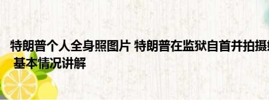 特朗普个人全身照图片 特朗普在监狱自首并拍摄嫌犯大头照 基本情况讲解