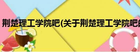 荆楚理工学院吧(关于荆楚理工学院吧的简介)