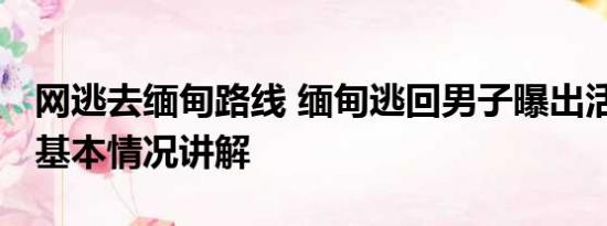 网逃去缅甸路线 缅甸逃回男子曝出活埋视频 基本情况讲解