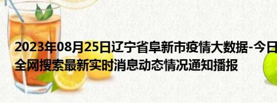 2023年08月25日辽宁省阜新市疫情大数据-今日/今天疫情全网搜索最新实时消息动态情况通知播报