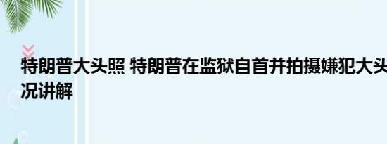 特朗普大头照 特朗普在监狱自首并拍摄嫌犯大头照 基本情况讲解