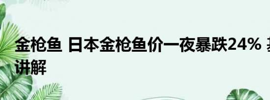 金枪鱼 日本金枪鱼价一夜暴跌24% 基本情况讲解