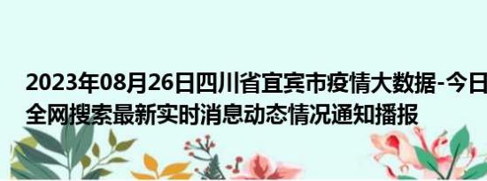 2023年08月26日四川省宜宾市疫情大数据-今日/今天疫情全网搜索最新实时消息动态情况通知播报