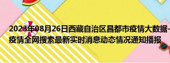 2023年08月26日西藏自治区昌都市疫情大数据-今日/今天疫情全网搜索最新实时消息动态情况通知播报