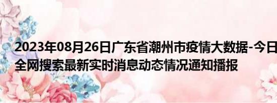 2023年08月26日广东省潮州市疫情大数据-今日/今天疫情全网搜索最新实时消息动态情况通知播报