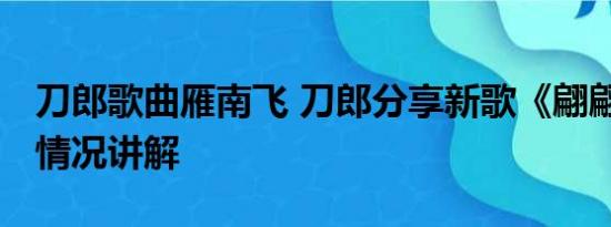 刀郎歌曲雁南飞 刀郎分享新歌《翩翩》 基本情况讲解