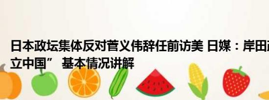 日本政坛集体反对菅义伟辞任前访美 日媒：岸田政府想“孤立中国” 基本情况讲解