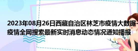 2023年08月26日西藏自治区林芝市疫情大数据-今日/今天疫情全网搜索最新实时消息动态情况通知播报