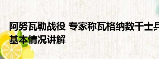 阿努瓦勒战役 专家称瓦格纳数千士兵或兵变 基本情况讲解