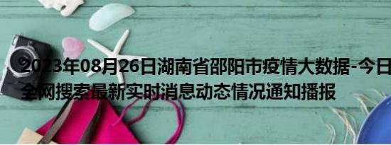 2023年08月26日湖南省邵阳市疫情大数据-今日/今天疫情全网搜索最新实时消息动态情况通知播报