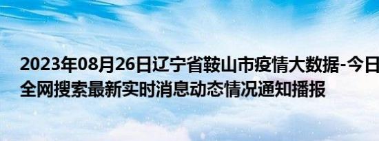 2023年08月26日辽宁省鞍山市疫情大数据-今日/今天疫情全网搜索最新实时消息动态情况通知播报