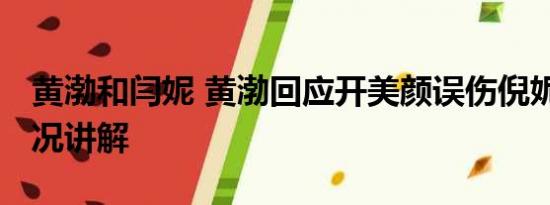 黄渤和闫妮 黄渤回应开美颜误伤倪妮 基本情况讲解