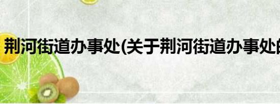 荆河街道办事处(关于荆河街道办事处的简介)