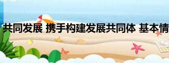 共同发展 携手构建发展共同体 基本情况讲解