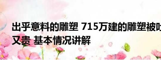 出乎意料的雕塑 715万建的雕塑被吐槽又丑又贵 基本情况讲解