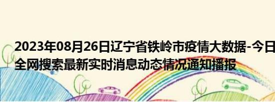 2023年08月26日辽宁省铁岭市疫情大数据-今日/今天疫情全网搜索最新实时消息动态情况通知播报