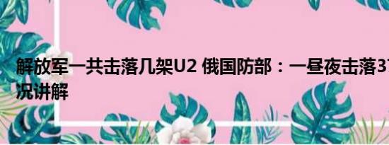 解放军一共击落几架U2 俄国防部：一昼夜击落37架 基本情况讲解