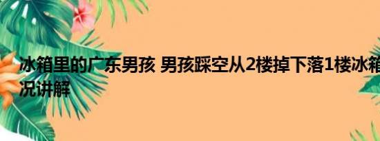 冰箱里的广东男孩 男孩踩空从2楼掉下落1楼冰箱上 基本情况讲解