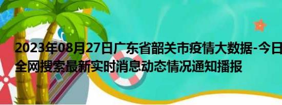 2023年08月27日广东省韶关市疫情大数据-今日/今天疫情全网搜索最新实时消息动态情况通知播报