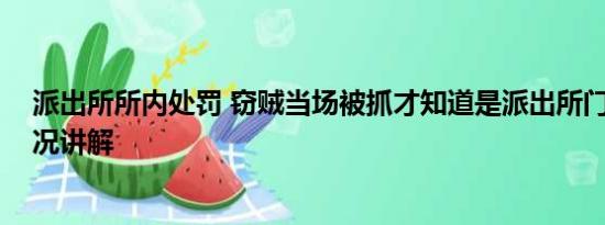 派出所所内处罚 窃贼当场被抓才知道是派出所门口 基本情况讲解