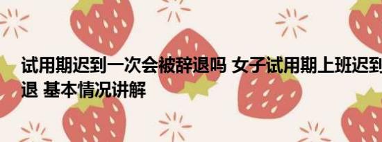 试用期迟到一次会被辞退吗 女子试用期上班迟到25次被辞退 基本情况讲解