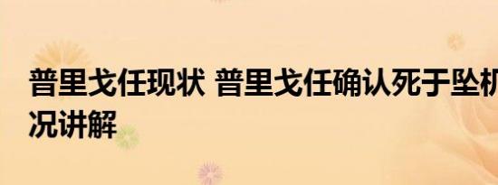 普里戈任现状 普里戈任确认死于坠机 基本情况讲解