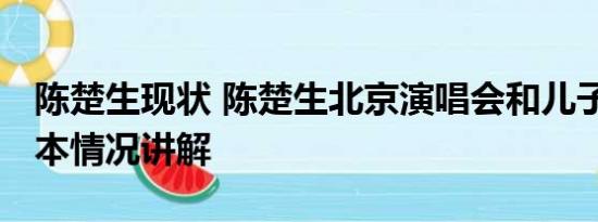 陈楚生现状 陈楚生北京演唱会和儿子同台 基本情况讲解