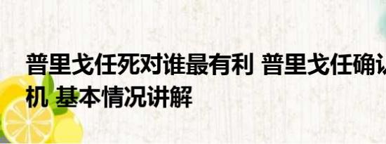 普里戈任死对谁最有利 普里戈任确认死于坠机 基本情况讲解