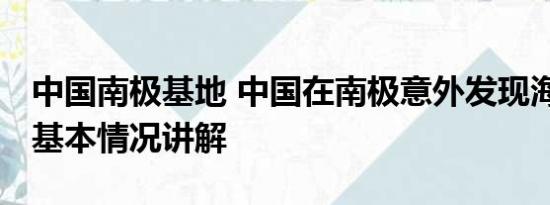 中国南极基地 中国在南极意外发现海上粮仓 基本情况讲解