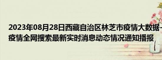 2023年08月28日西藏自治区林芝市疫情大数据-今日/今天疫情全网搜索最新实时消息动态情况通知播报