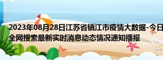 2023年08月28日江苏省镇江市疫情大数据-今日/今天疫情全网搜索最新实时消息动态情况通知播报