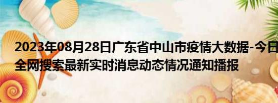 2023年08月28日广东省中山市疫情大数据-今日/今天疫情全网搜索最新实时消息动态情况通知播报