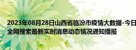 2023年08月28日山西省临汾市疫情大数据-今日/今天疫情全网搜索最新实时消息动态情况通知播报